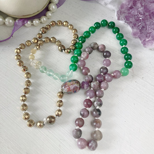 Collier noué modifiable Mardi Gras BohoGlam pour femmes