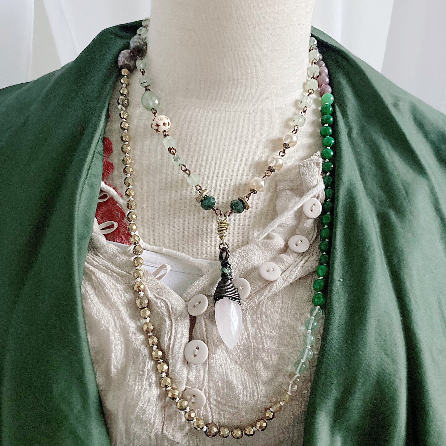 Women’s Changeable Mardi Gras BohoGlam Knotted Necklace