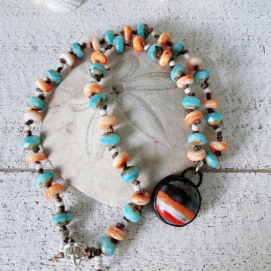 Collier noué Beach-Boho Surfer pour femmes