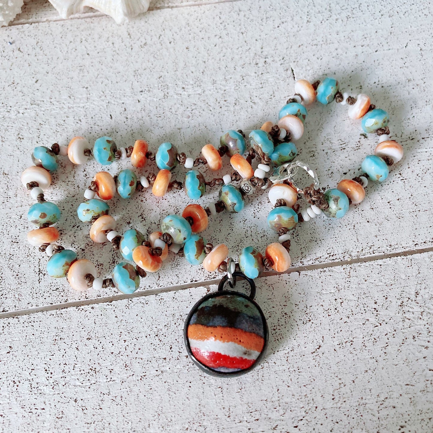 Collier noué Beach-Boho Surfer pour femmes