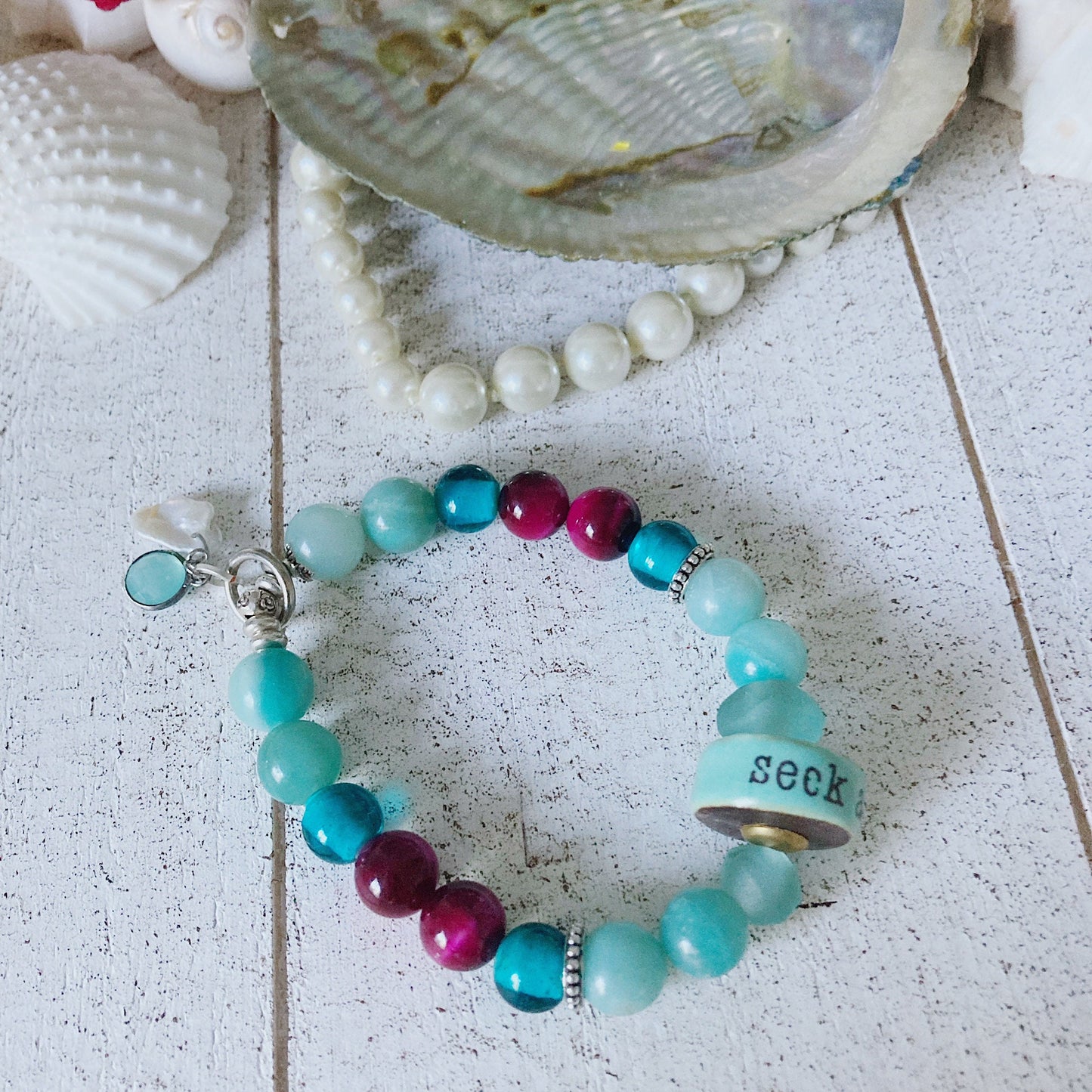 Pulsera elástica Beach Boho Surfer para mujer