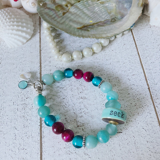 Pulsera elástica Beach Boho Surfer para mujer