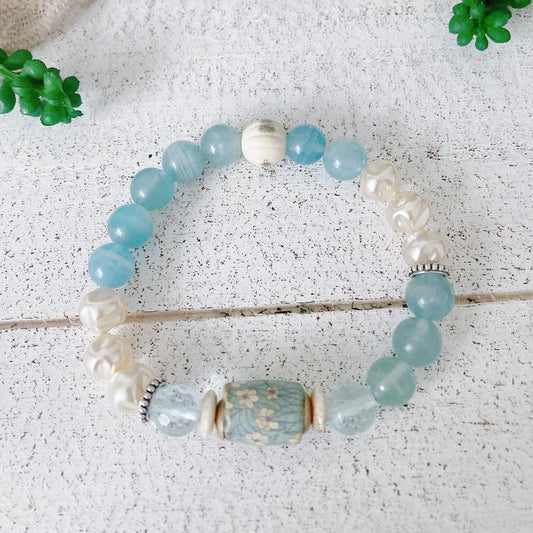 Pulsera elástica Shabby BohoGlam para mujer