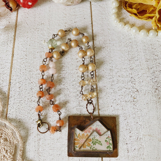 Women's Fall Cottagecore Rosary Necklace